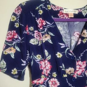 Band of Gypsies, floral dress WITH POCKETS, size L